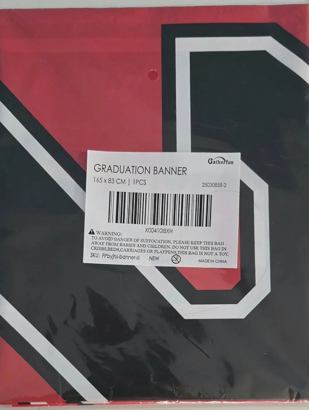NWT Class of 2026 Graduation Banner Red And Black Backdrop 65